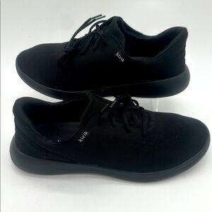 Kizik Men's Size 15W Madrid Eco Knit Triple Black Lace Up Sneakers